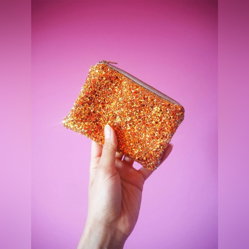 Suki Sabur Gold Glitter Coin Purse